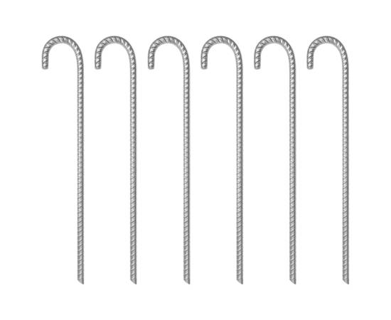 Țăruși de cort, 24 buc., 17 cm, Ø20 mm, oțel galvanizat