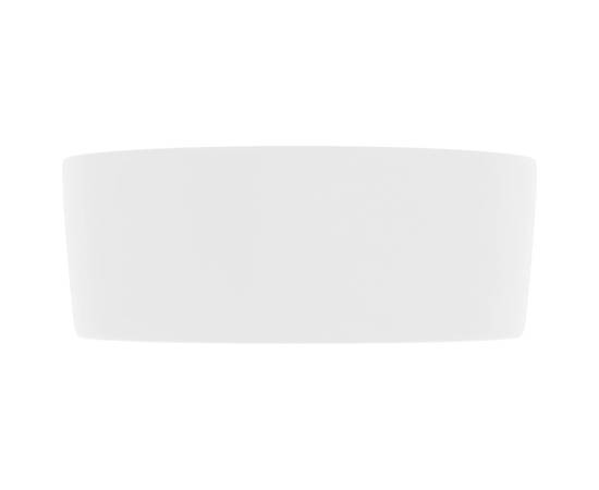Chiuvetă de baie lux, alb mat, 40 x 15 cm, ceramică, rotund, 4 image