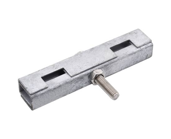 Conector în formă de u grilaj grădină, 10 seturi, argintiu, 2 image