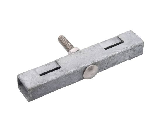 Conector în formă de u grilaj grădină, 10 seturi, argintiu, 3 image