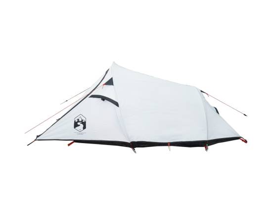 Cort camping tunel 3 persoane, alb, țesătură opacă, impermeabil, 8 image