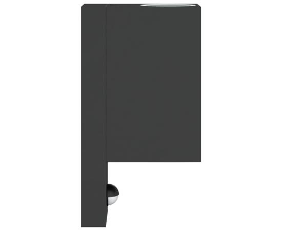 Lămpi exterioare de perete senzori 2 buc. negru aluminiu turnat, 5 image