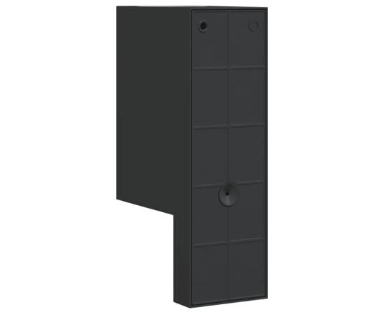 Lămpi exterioare de perete senzori 2 buc. negru aluminiu turnat, 6 image