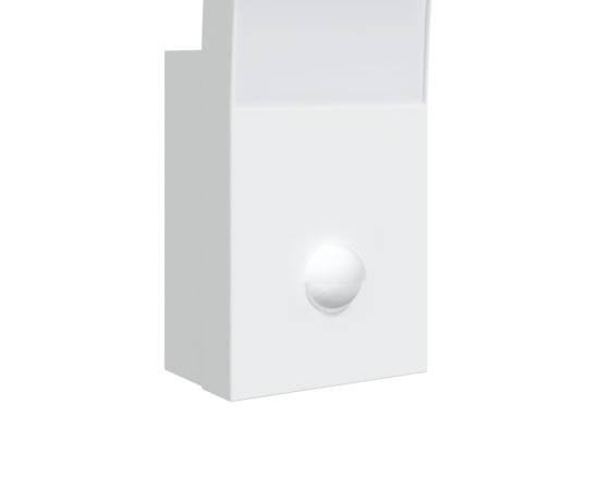 Lampă exterioară de perete cu led/senzor, alb, aluminiu turnat, 8 image