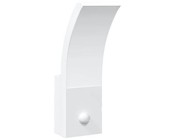 Lampă exterioară de perete cu led/senzor, alb, aluminiu turnat, 4 image