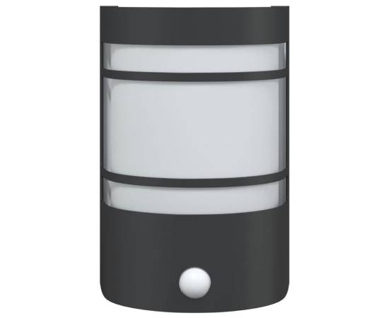 Lampă exterioară de perete cu senzor, negru, oțel inoxidabil, 4 image