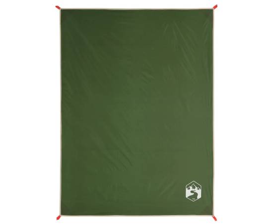 Pătură de picnic cu țăruși, verde, 205x155 cm, 2 image