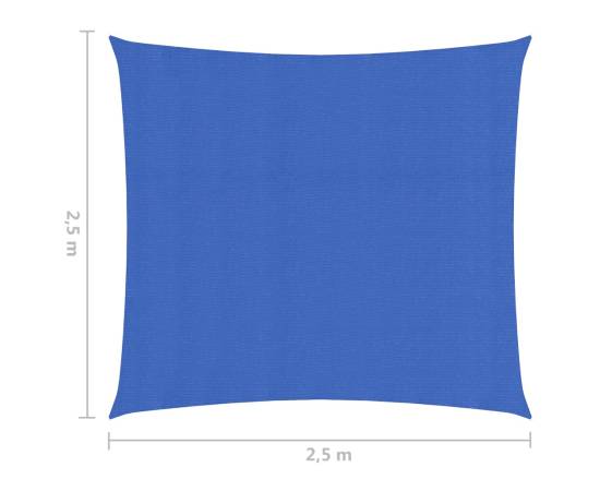 Parasolar, albastru, 2,5x2,5 m, hdpe, 160 g/m², 6 image