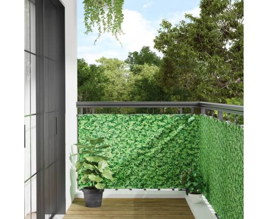 Paravan de grădină cu aspect de plantă, verde, 700x90 cm, pvc