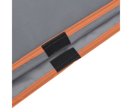 Poncho ploaie cu glugă design 2 în 1 gri/portocaliu 223x145 cm, 7 image