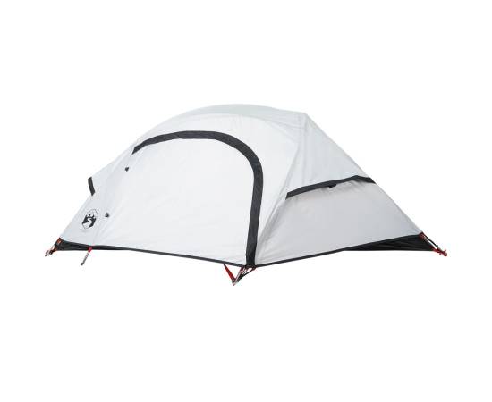 Cort camping cupolă 1 persoană alb, țesătură opacă, impermeabil, 7 image