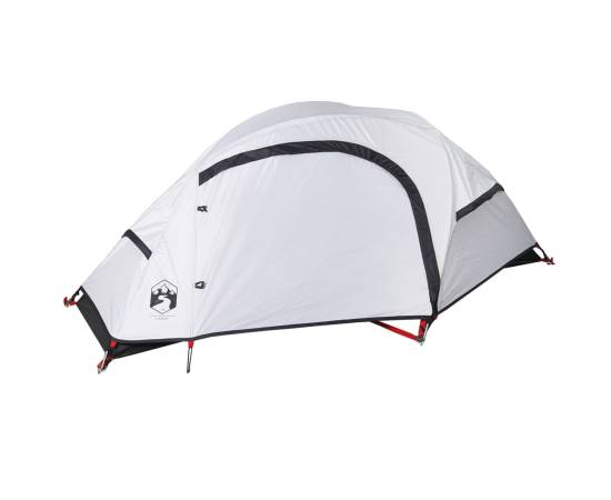 Cort camping cupolă 1 persoană alb, țesătură opacă, impermeabil, 5 image