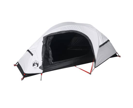 Cort camping cupolă 1 persoană alb, țesătură opacă, impermeabil, 4 image
