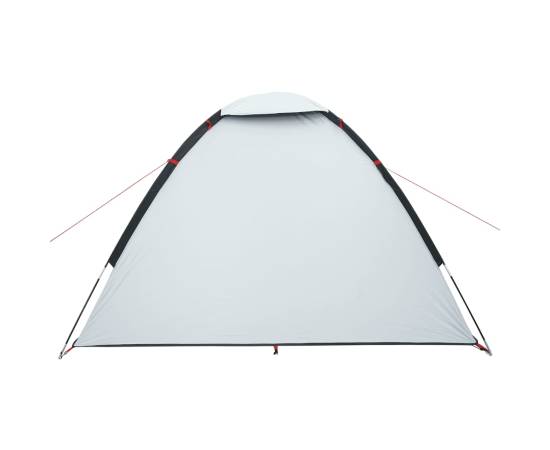 Cort camping cupolă 2 persoane alb, țesătură opacă, impermeabil, 9 image