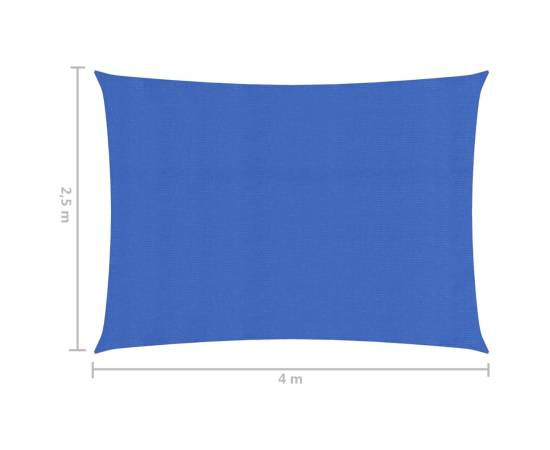 Pânză parasolar, albastru, 2,5x4 m, hdpe, 160 g/m², 6 image