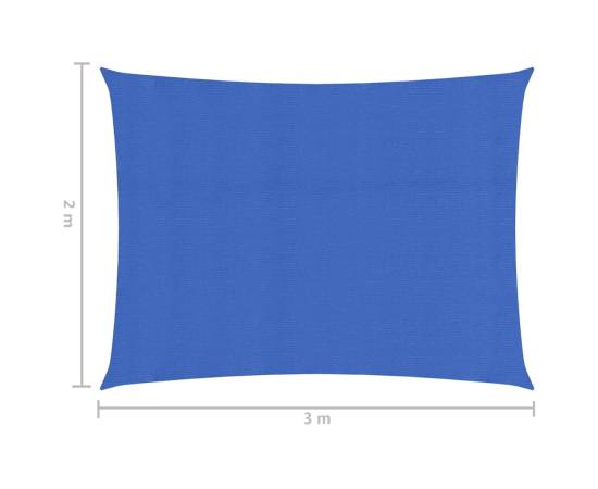 Parasolar, albastru, 2x3 m, hdpe, 160 g/m², 6 image