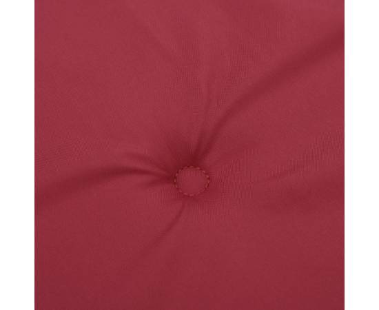 Perne cu spătar mic, 4 buc. roșu vin 100x50x3 cm textil oxford, 7 image