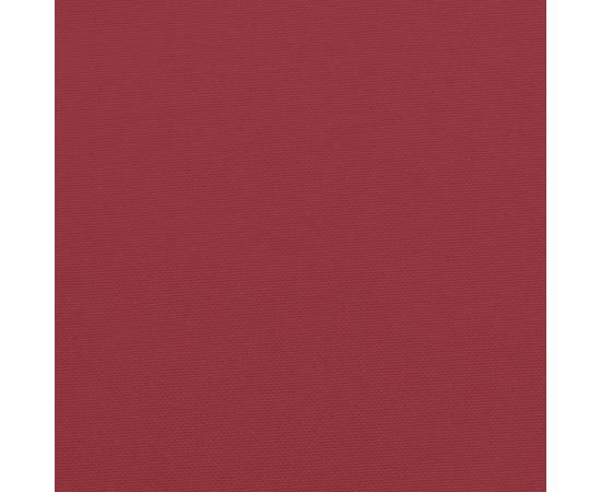 Perne cu spătar mic, 4 buc. roșu vin 100x50x3 cm textil oxford, 8 image