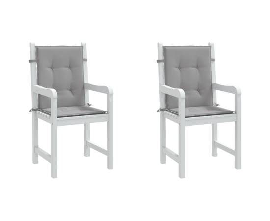 Perne scaun cu spătar mic, 2 buc., gri, textil oxford, 4 image