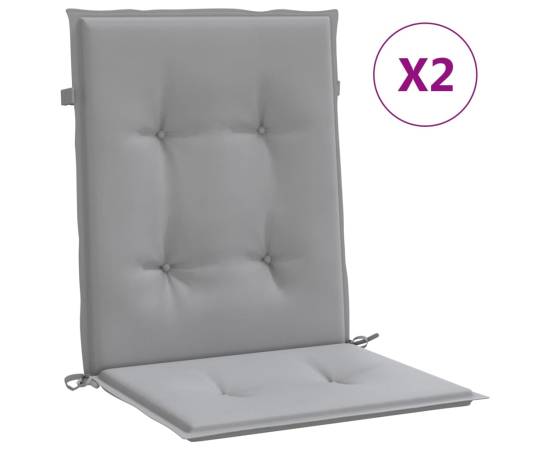 Perne scaun cu spătar mic, 2 buc., gri, textil oxford, 2 image