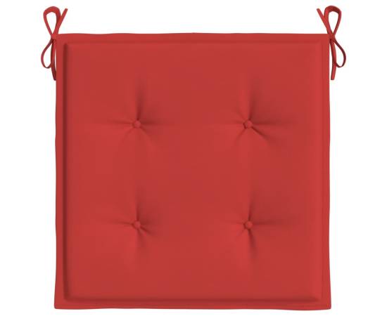 Perne scaune de grădină 4 buc. roșu 50x50x3 cm țesătură oxford, 5 image