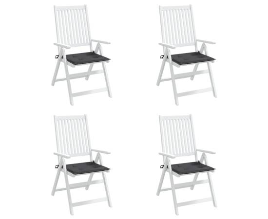Perne scaune grădină 4 buc. antracit 50x50x3 cm țesătură oxford, 4 image