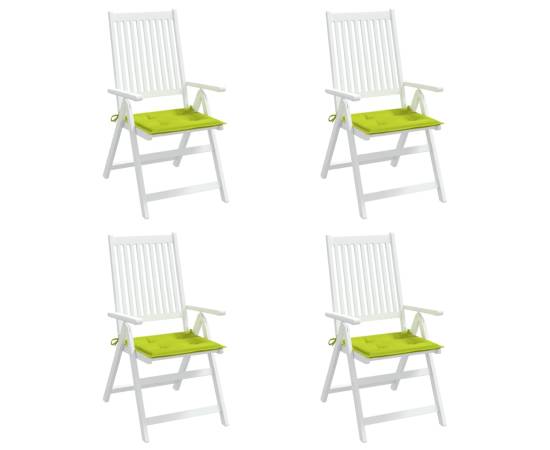 Perne scaune grădină 4 buc. verde 40x40x3 cm țesătură oxford, 4 image