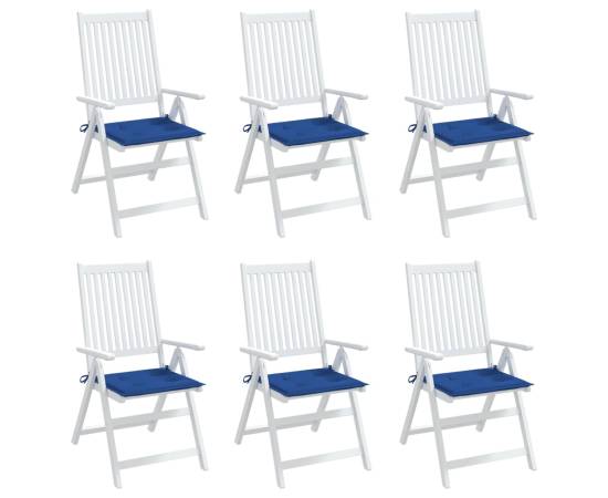 Perne scaune grădină 6 buc. albastru 40x40x3 cm țesătură oxford, 4 image