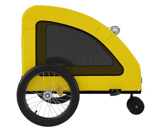 Remorcă de bicicletă animale companie galben textil oxford/fier, 7 image