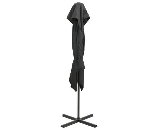 Umbrelă suspendată cu înveliș dublu, antracit, 250x250 cm, 3 image