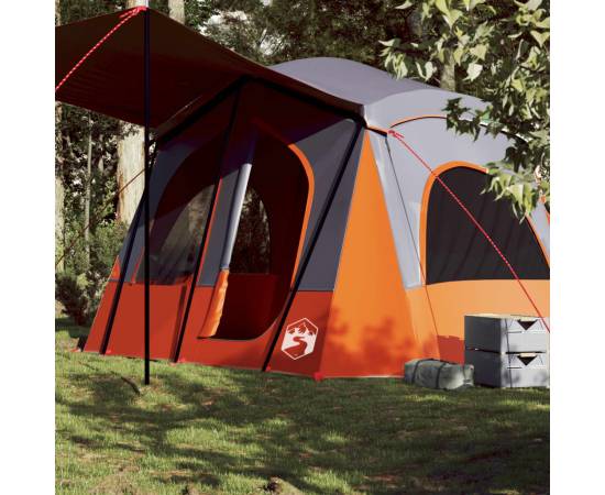 Cort cabină de camping, 5 persoane, gri, impermeabil