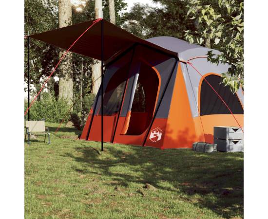 Cort cabină de camping, 5 persoane, gri, impermeabil, 3 image