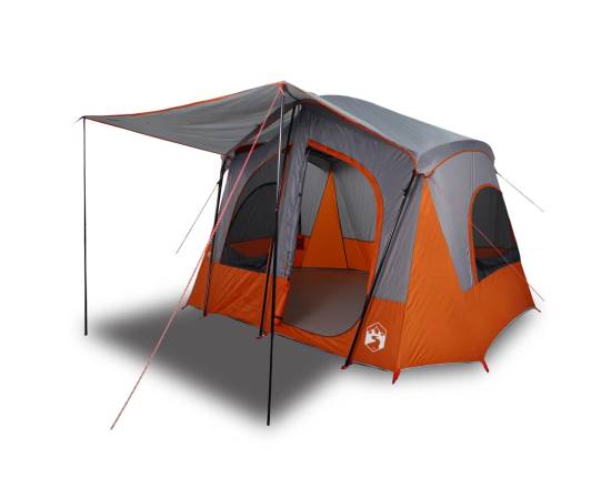 Cort cabină de camping, 5 persoane, gri, impermeabil, 2 image
