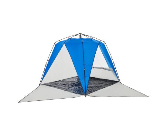 Cort camping 4 persoane albastru azur impermeabil setare rapidă, 6 image