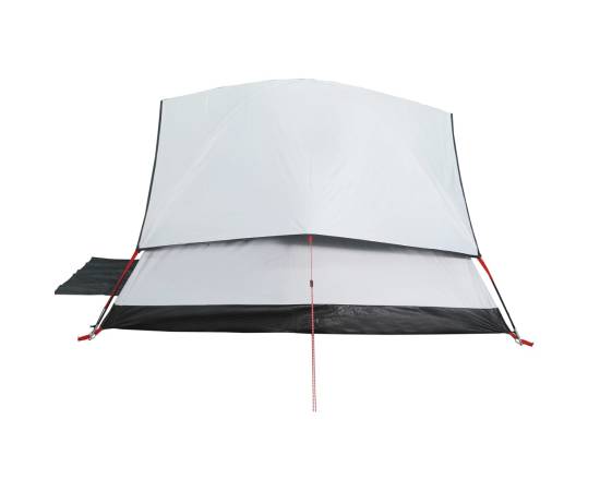 Cort camping cupolă 3 persoane alb, țesătură opacă, impermeabil, 9 image