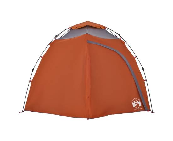 Cort camping cupolă 4 persoane, gri/portocaliu, setare rapidă, 6 image