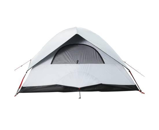 Cort camping cupolă 4 persoane alb, țesătură opacă, impermeabil, 10 image