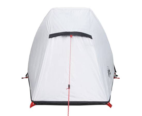 Cort camping tunel 1 persoană, alb, țesătură opacă, impermeabil, 7 image