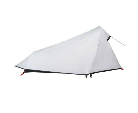 Cort camping tunel 1 persoană, alb, țesătură opacă, impermeabil, 8 image