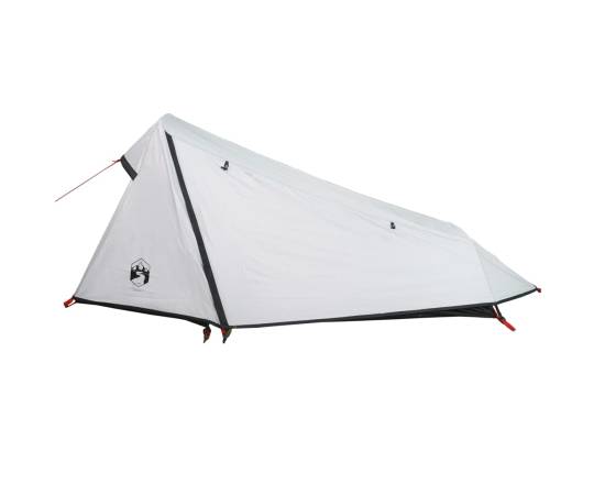 Cort camping tunel 1 persoană, alb, țesătură opacă, impermeabil, 5 image