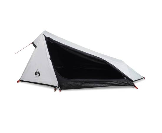 Cort camping tunel 1 persoană, alb, țesătură opacă, impermeabil, 4 image