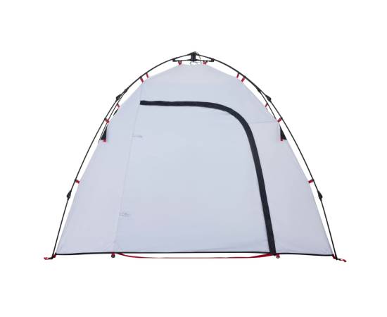 Cort de camping 3 persoane, alb opac, setare rapidă, țesătură, 8 image