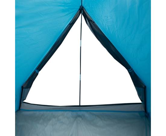 Cort de camping cu cadru a, 2 persoane, albastru, impermeabil, 10 image