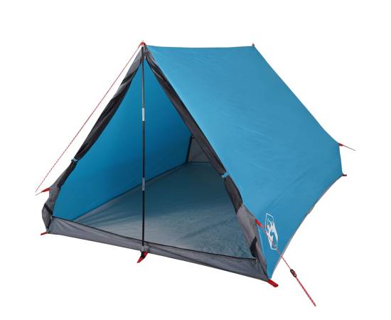 Cort de camping cu cadru a, 2 persoane, albastru, impermeabil, 4 image