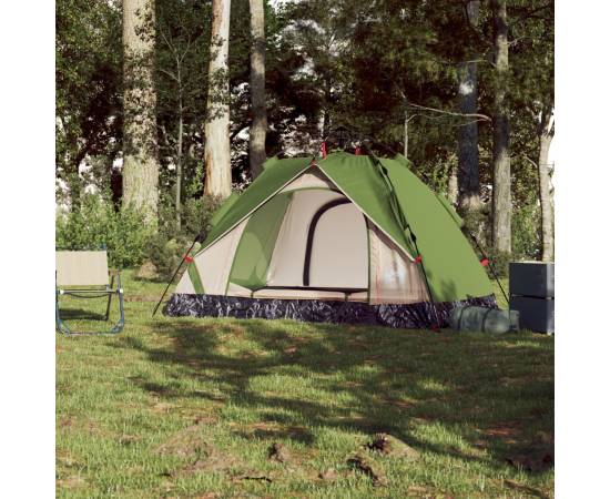 Cort de camping cupolă 2 persoane, setare rapidă, verde, 3 image