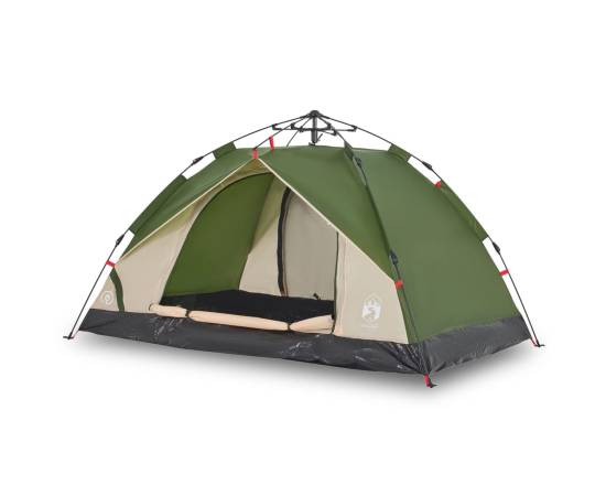 Cort de camping cupolă 2 persoane, setare rapidă, verde, 2 image