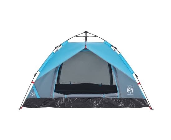Cort de camping cupolă 3 persoane, setare rapidă, albastru, 6 image