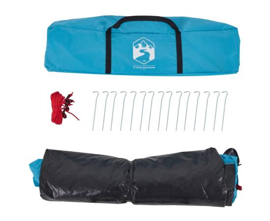 Cort de camping cupolă 3 persoane, setare rapidă, albastru, 11 image