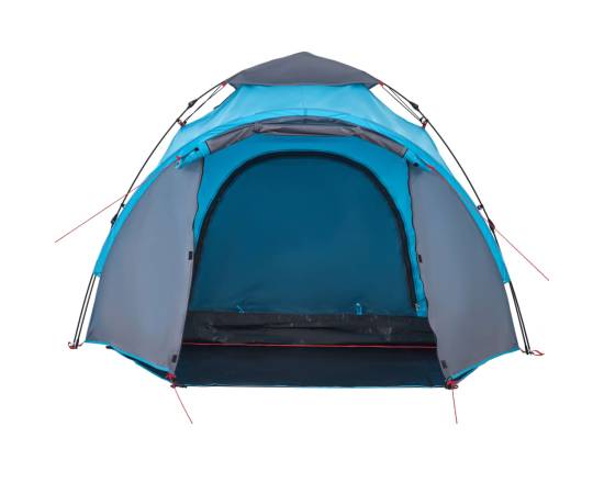 Cort de camping cupolă 3 persoane, setare rapidă, albastru, 7 image