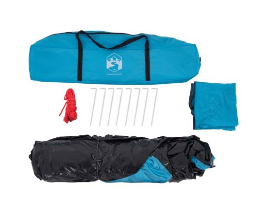 Cort de camping cupolă 4 persoane, setare rapidă, albastru, 10 image